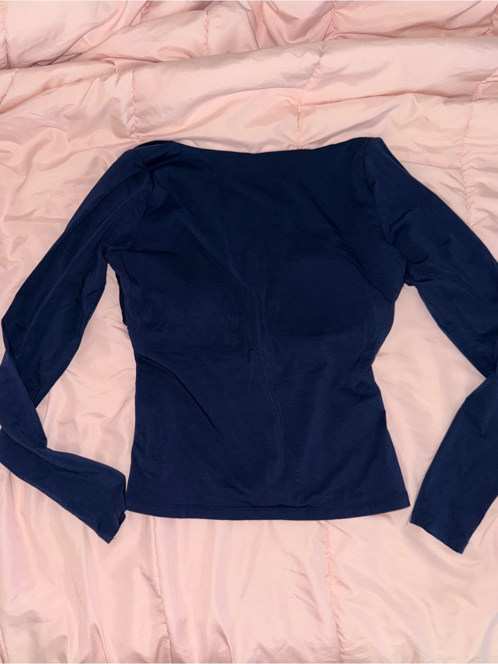 Abercrombie & Fitch Navy Long-Sleeve Slim Fit Top